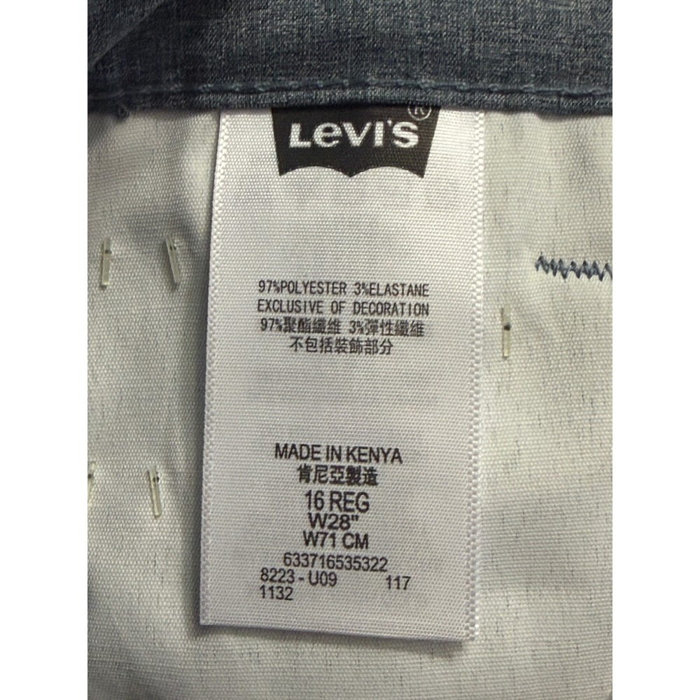 Levis 511 Slim Performance Shorts Mens 16 Reg 28 Blue Heather UV Stretch 9" Ins - Picture 4 of 9